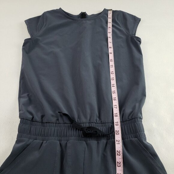 Albion Jetsetter Cap Sleeve Jumpsuit Womens XXS Gray Cinch Waist Ankle Zipper - Picture 12 of 14